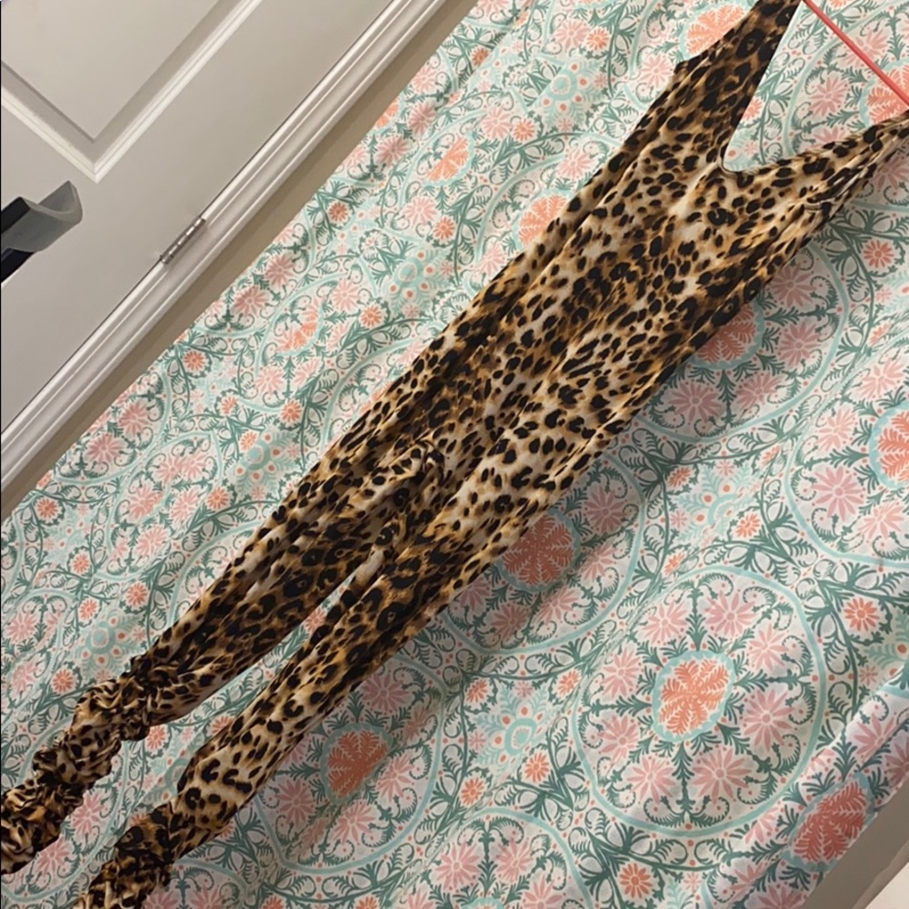 Cheetah jumpsuit fashion nova never worn
